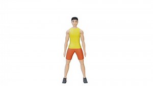 Animated Character Doing Side Bends-front View Stock Footage Video (100% Royalty-free) 1100494749 | Shutterstock
