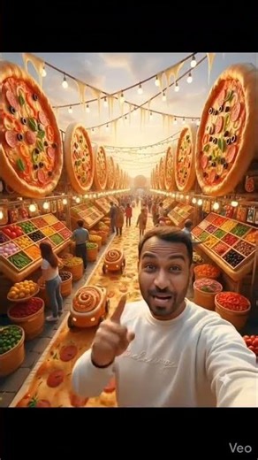 Mera pehla #AI #pizza video ko kitna support milega.. bahot mehnat laga hai ye video banane me