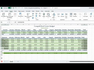 Frangold Real Estate Budget | Excel Module 01 Creating a Worksheet and a Chart| SAM Textbook Project