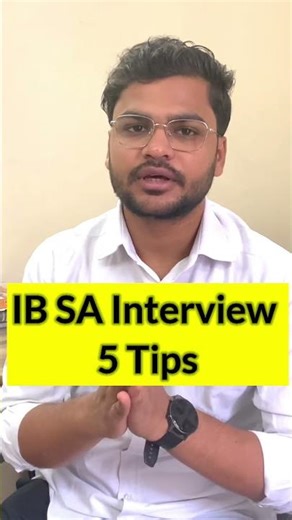 5 important tips for IB SA Interview|IB SA Tier2 strategy #yt #shorts #viral #best #youtubeshorts