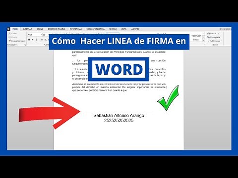 Cómo Hacer LINEA de FIRMA en WORD ✅