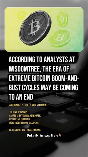 WisdomTree: Bitcoin’s boom-and-bust era may be ending