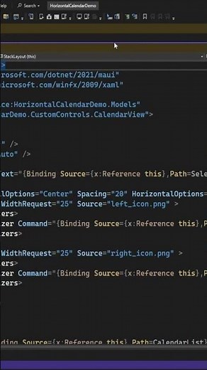 Horizontal Calendar In .NET MAUI #shortvideo #short