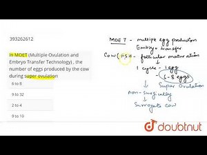 In MOET (Multiple Ovulation and Embryo Transfer Technology) , the number of eggs produced by the...