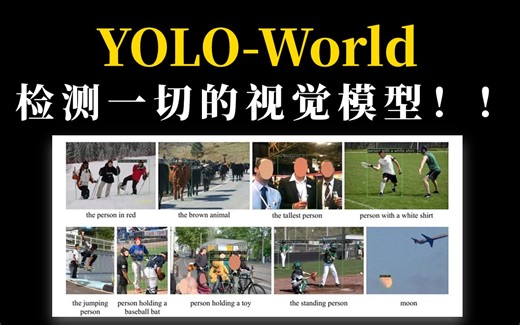 计算机博士精讲YOLO-World：开集目标检测速度提升20倍，效果不减！基于YOLOV8的YOLO-World部署！——计算机视觉/深度学习