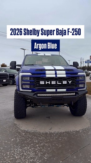 The New 2026 Shelby Super Baja F-250 in Argon Blue has arrived! 💙🐍 #shelbyamerican #shelbytrucks #fordf250 #powerstroke #dallasfsp