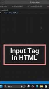 HTML Input Tag Tutorial | Create Input Fields in HTML #HTML #WebDev #Coding #youtubeshorts #nepal