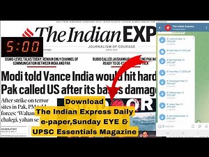 How to download the Indian Express epaper pdf