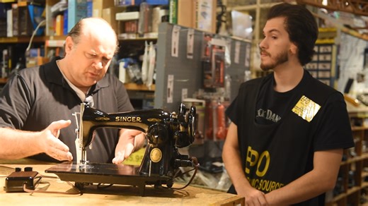 Electronic Parts Outlet on Instagram: "This is a 1952 Singer Sewing Machine and it is in great condition. They were a hard to find in the 1950's and prove much harder to find now, 70 years later. It is in brand new condition, has been taken care of for many years, and has a brand new power cable. Find this and so much more at Electronic Parts Outlet - Houston. We are a small business and survive because of customers like you who visit our store. Please consider stopping by and taking a look arou