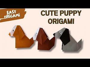 Cute Puppy Origami Tutorial 🐶 | Easy Dog Paper Craft for Beginners