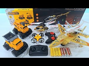 Rc Truck Mini Contruction,Rc Helicopter,Airplane,Jet Plane and Racing Drone Unboxing Test Review