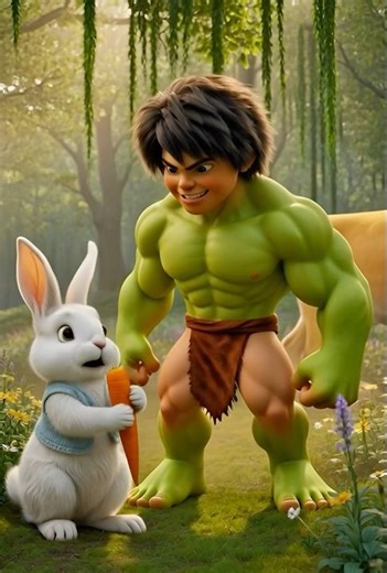 Cute Rabbit saved by moogli #moogli #cutevideo #cartoon #animation