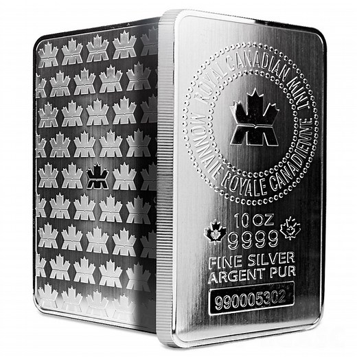 10 OZ ROYAL CANADIAN MINT SILVER BAR - Ottawa Bullion