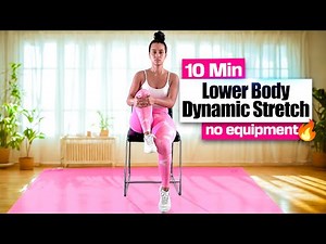 10-Minute Chair Lower Body Dynamic Stretch Routine | Quick Hip & Hamstring Mobility