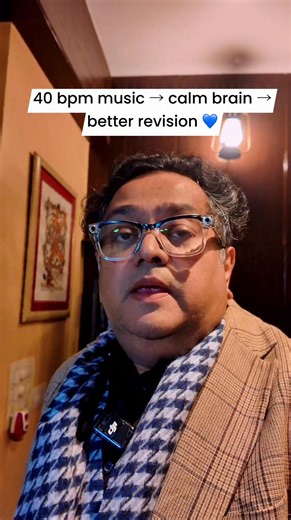 Kallol Dey on Instagram: "SUNDAY NIGHT REVISION RESET. Before opening the book, slow the brain. 40 BPM music = less noise, more recall. Try for 2 minutes… then start. 💙🧠🎧 Save for revision and exmas! #BrainHack #StudySmart #RevisionTips #madhyamik2026 💙 CMRI Stroke Care CMRI Hospital Kolkata"