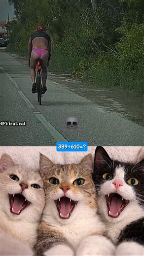 Most Unexpected Cycling Outfit Ever 🤣🚴 #funny #cat #dance #shorts