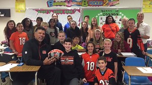 If you are still a little glum after the Bengals fell to Houston last night, no worries! MMS math students in Colleen Johansen's class have worked out statistics showing that our Cincinnati Bengals are legit SuperBowl contenders. After comparing stats from the 88 team who fought their way to the big game -and with a little help from '88 Bengal and greatest offensive lineman in the history of the NFL Anthony Munoz- these students' statistics show that the 2016 Bengals are actually out-performing 