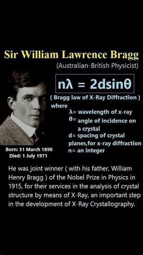 Sir William Laurence Bragg Equation #physics #usa #italia #germany #india #Pakistan #belgium #italy #canada #mexico #argentina #brasil #California #Texas #Florida #NewYork #Pennsylvania #Illinois #Ohio #Georgia #NorthCarolina #Michigan #NewJersey #Virginia #Washington #Arizona #Massachusetts #Indiana #Tennessee #Missouri #Maryland #Minnesota | Sciences ST