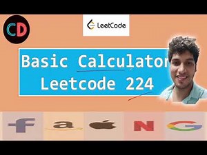Basic Calculator | Leetcode 224 | Live coding session 🔥🔥🔥