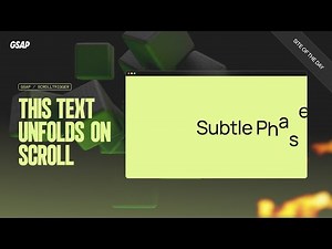 ScrollTrigger Took My Text and Turned It Into Motion Art (Powered by SplitText) - YouTube