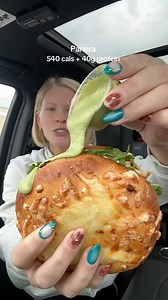 954K views · 6.9K reactions | Panera燎說 (540 cals + 40g protein) Here’s how to order: -Chicken Rona Asiago Bagel Stack with NO garlic aioli, DOUBLE chicken, green goddess dressing on the side, add red onion. **brown mustard available at counter** #fastfood #panera #bagel #cheese #sandwich #caloriedeficit #protein #menu #hack #new #mealprep #recipe #easyrecipe #real #mom #healthy #pcos #beforeandafter #weightloss #weightlossjourney | Samantha Milton | Facebook