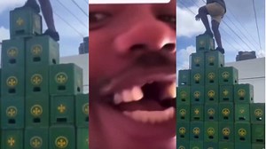 Young man sadly loses front teeth after taking part in crate challenge; video