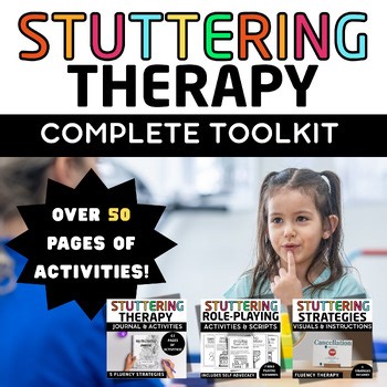 Complete Stuttering Therapy Tool Kit Activities Kids Teens Adults Fluent Speech