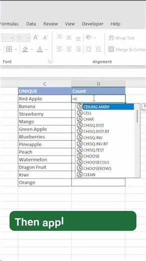 How to Count Duplicates in Excel FAST! 🚀 Use UNIQUE + COUNTIF
