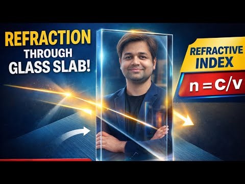 🔥 Refraction Through Glass Slab | Refractive Index (n = c/v) | Class 10 Physics Full Explanation