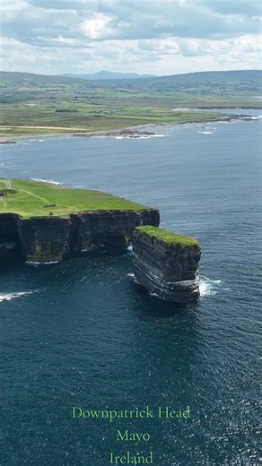 Downpatrick Head in County Mayo near Ballycastle , Ireland. A fantastic part of the Wild Atlantic Way. #downpatrickhead #mayo #Ireland #wildatlanticway #atlantic | My Irish Drone