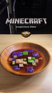 Suspicious Stew from Minecraft 🍲 MORE RECIPES IN BIO 👩🏻‍🍳 What should I make next? #videogame #gaming #animation #cooking #recipe