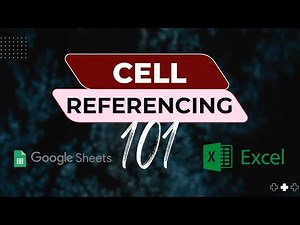 How to Use Cell Referencing Properly In Google Sheets or Excel!