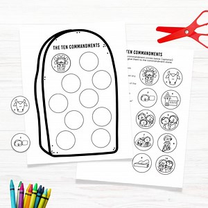 Ten Commandments Activity, Bible Game for Kids, Kid Bible Study, Children Church Activity, Bible Coloring Pages, Kids Bible Craft, Printable - Etsy