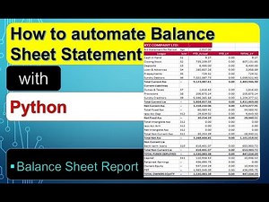 How to automate Balance Sheet with Python