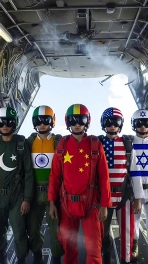 Five Country Parachute Jump Competition Pakistan 🇵🇰 vs India 🇮🇳 #ai #story #skydiving