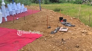 Surau Buluh Talang Dibangun di Lokasi Huntara Kapalo Koto Padang, Pakai Bambu dan Pondasi Batu - Tribunpadang.com