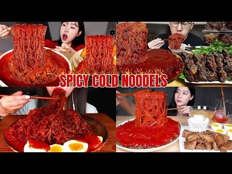 SPICY COLD NOODLES🍜 VS MUKBANGERS!🥵 | Can Mukbangers Bear it ?🔥