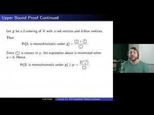 Probabilistic Methods 1-2: Probabilistic Method Continued