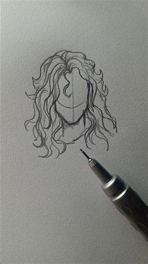 ✨Perfect Wavy Hair Every Time — The Easiest Drawing Hack! #foryou #drawing #art #shorts #howtodraw