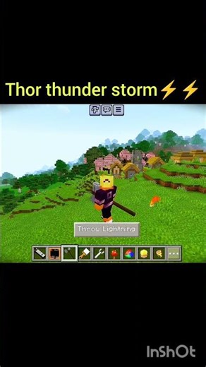 Thor Thunder storm ⚡⚡ #thor #marvel #minecraft #shorts