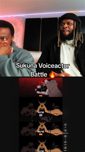 Sukuna Voiceactor Battle #anime #dub #jujutsukaisen #synchro #voiceactor