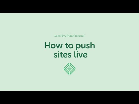 Local tutorial: How to push sites live