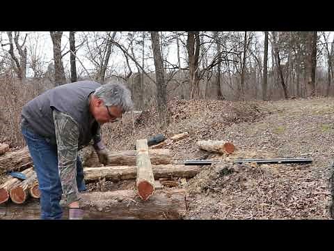 DIY Cedar Log Bridge With Land Cut Material
