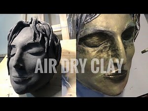How to sculpt a face | Air Dry Clay | Time lapse