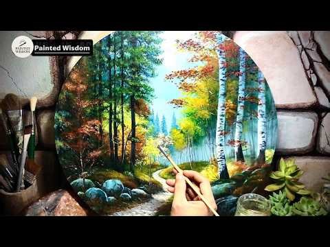 How to Paint an Autumn Forest - Easy & Relaxing Painting Process