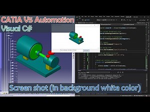 CATIA V5 Automation Visual C# Screen shot in background white color