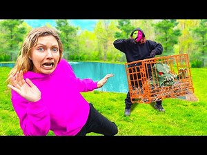 POND MONSTER ESCAPED into BACKYARD POND!! (MYSTERY NEIGHBOR PRANK on GRACE SHARER)