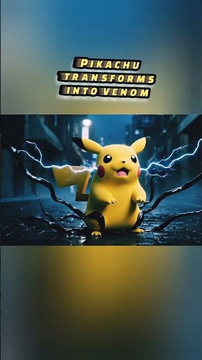 Discover Pikachu’s monster Venom transformation! #VenomPikachu #EpicMashup