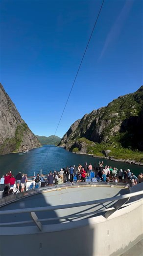 What a perfect day to sail into the Trollfjord ☀️ 📷 MS Nordkapp Expedition Team #Hurtigruten #Norway #VisitNorway #MSNordkapp | Hurtigruten