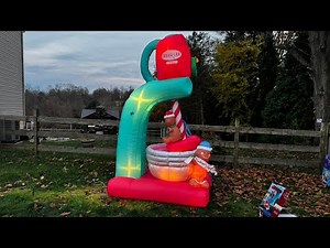 Gemmy 2017 animated inflatable gingerbread mixer